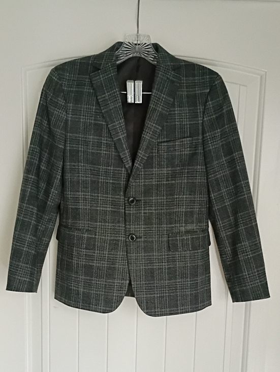 Michael Kors Other - Michael Kors Dark Gray Plaid Two-Button Sport Coat